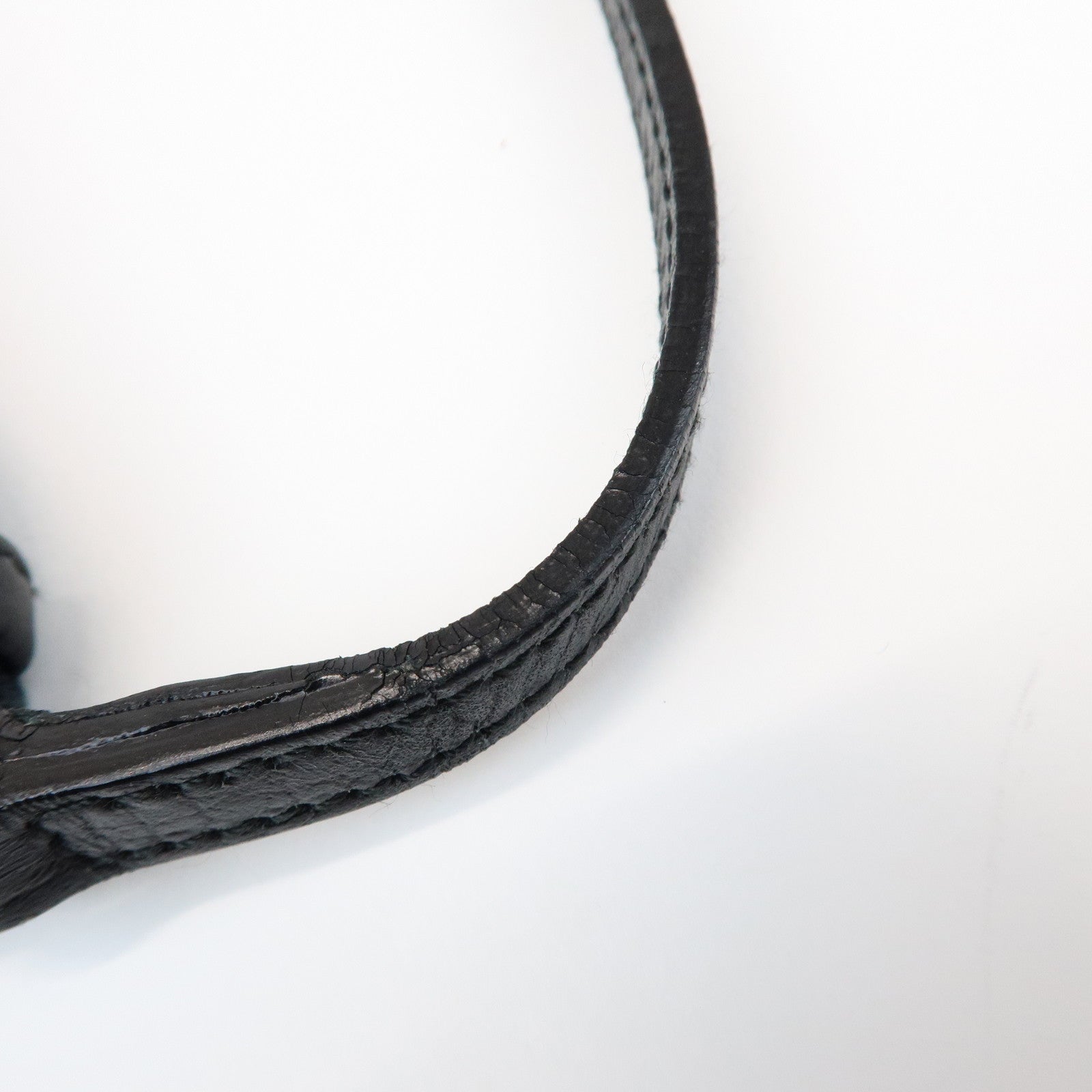 GUCCI Boat Bag GG Canvas Leather Pouch Hand Bag Black 07198