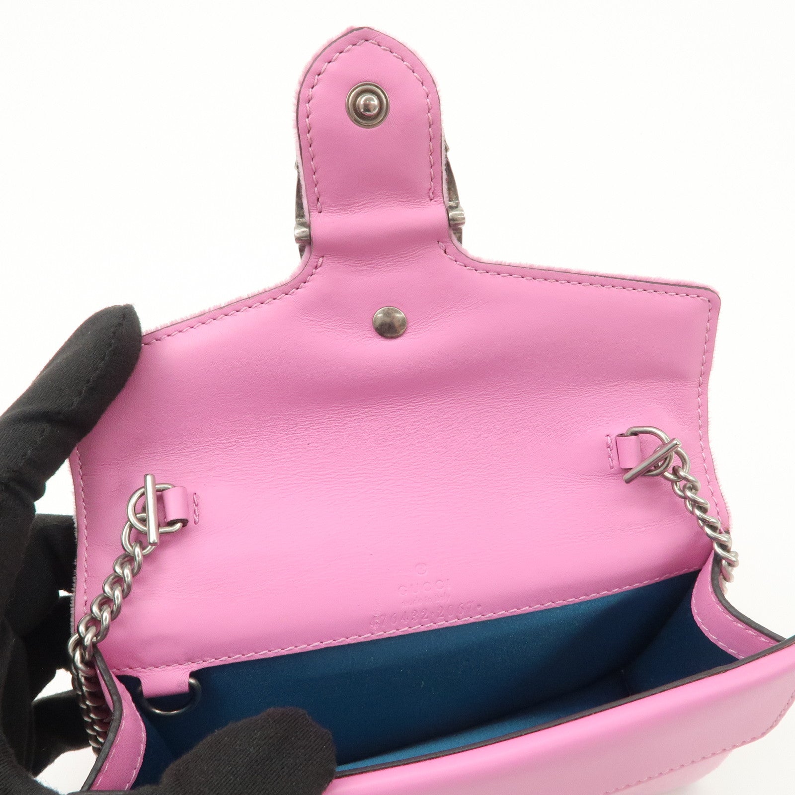 GUCCI Dionysus Super Mini Bag Leather Chain Shoulder Bag 476432 Used