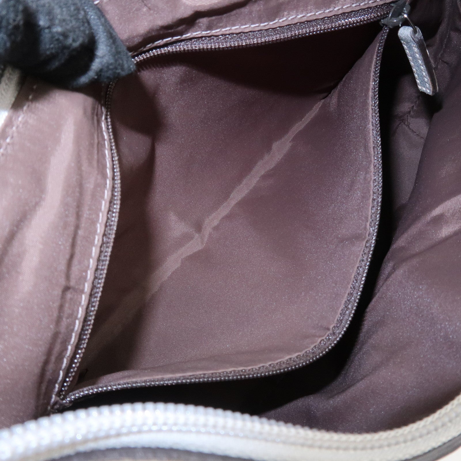 GUCCI Guccissima Leather Shoulder Bag Hand Bag Silver 240020 Used