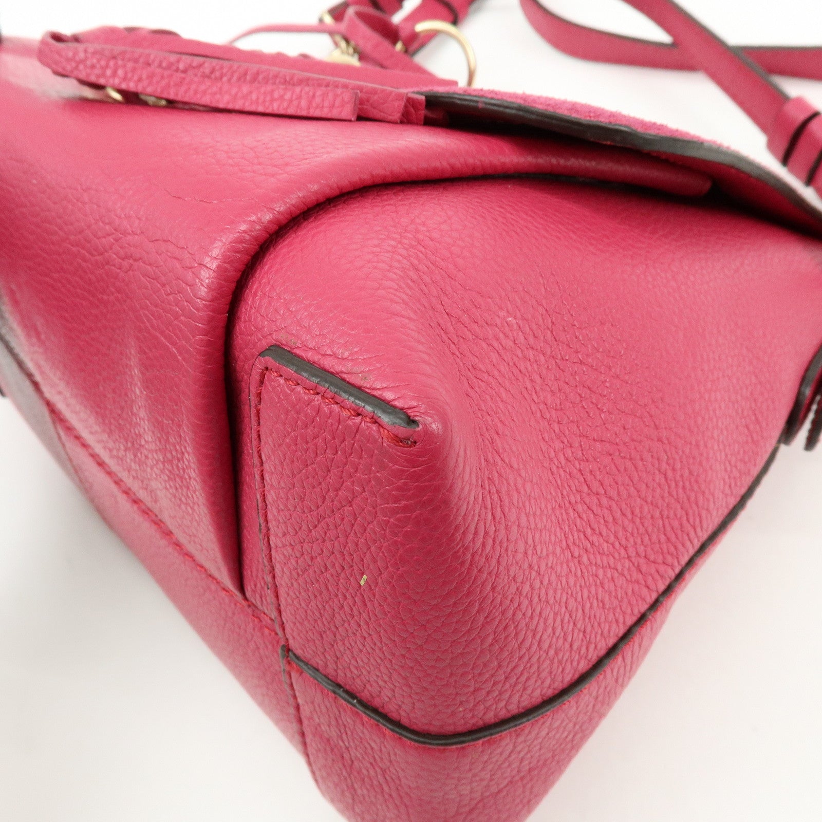 Chloe Joan Suede Leather Shoulder Bag Hand Bag Pink