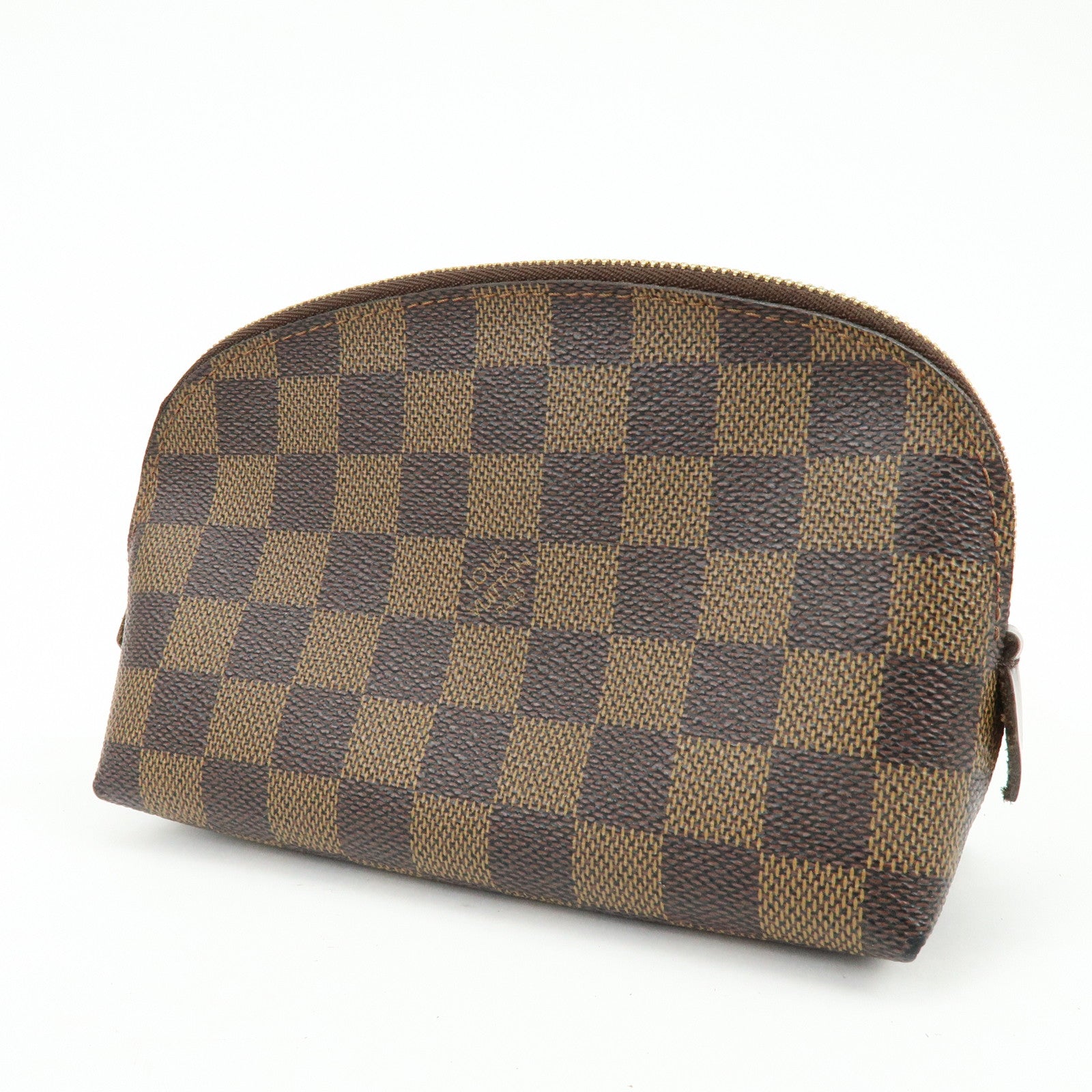 Louis Vuitton Damier Pochette Cosmetic PM Pouch Brown N47516