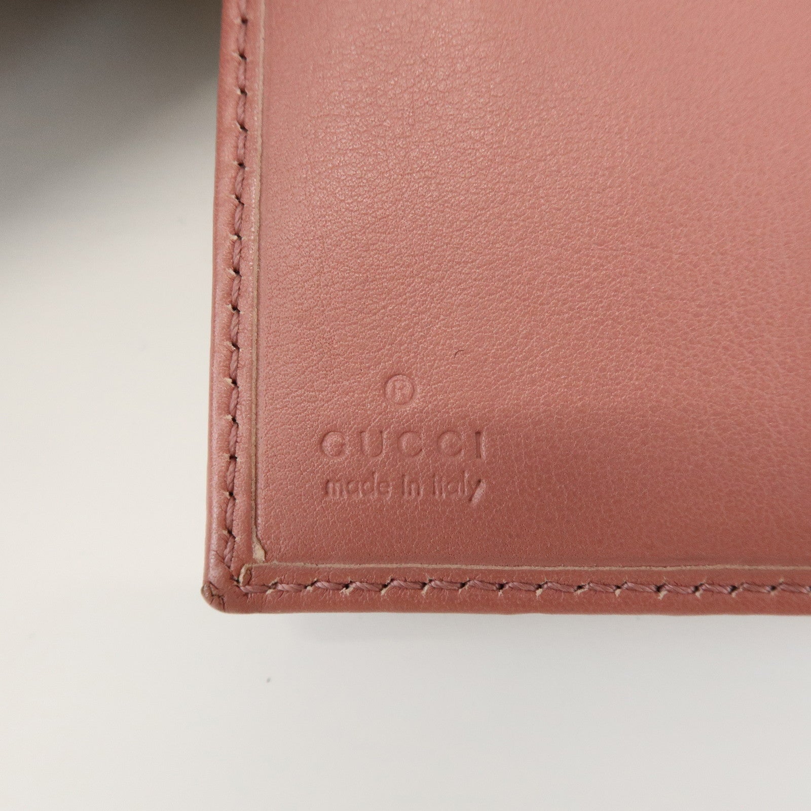 GUCCI Lovely Heart GG Monogram Canvas Leather Compact Wallet 203548