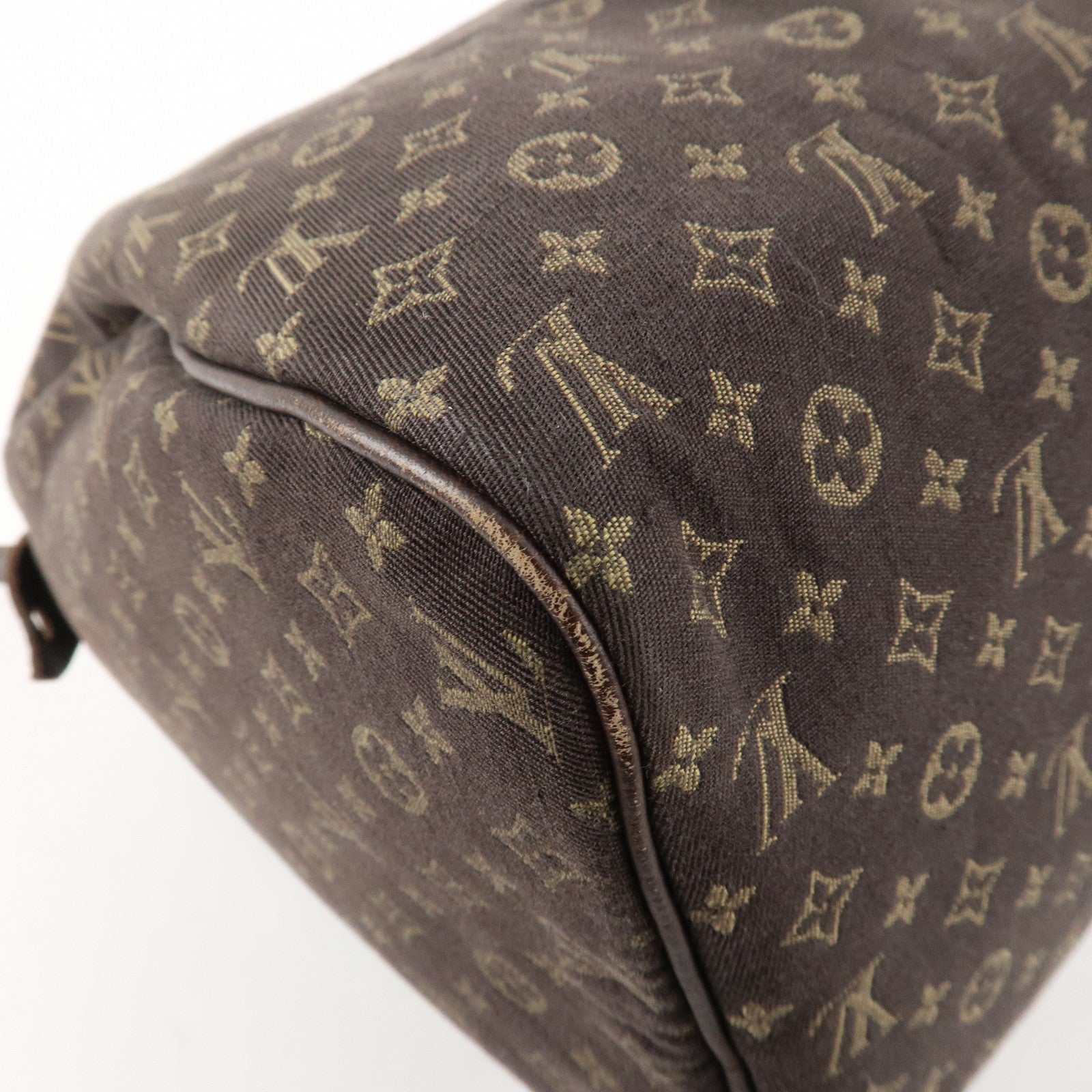 Louis Vuitton Monogram Mini Lin Speedy 30 Boston Bag Ebene M95224 Used