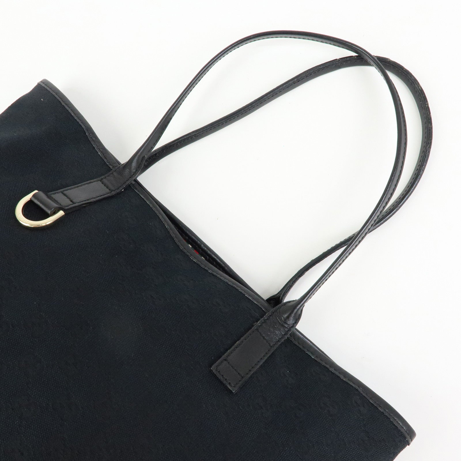 GUCCI Interlocking G New Britt GG Canvas Leather Tote Bag 169946