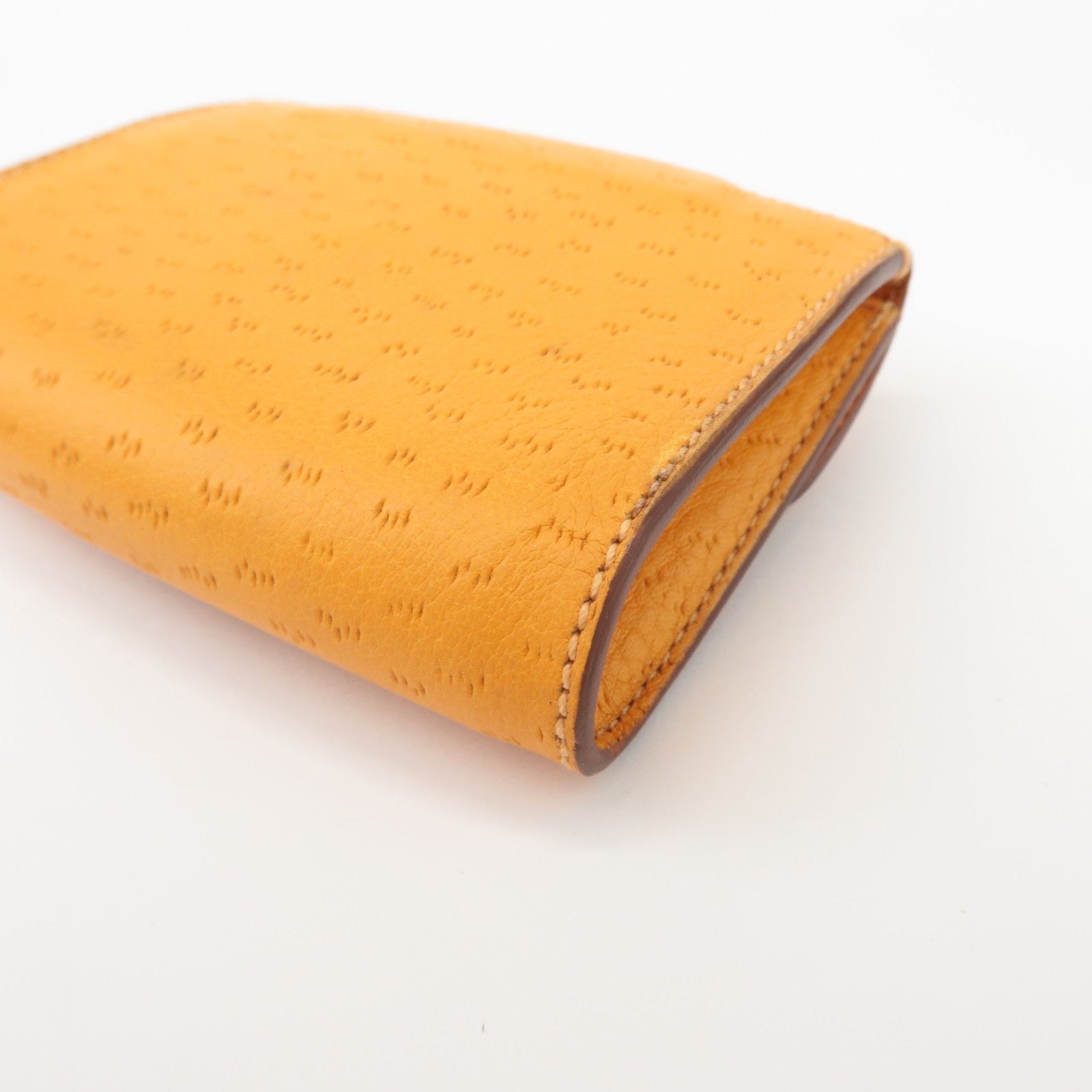 Ferragamo Gancini Leather Coin Case Coin Purse Key Case Orange