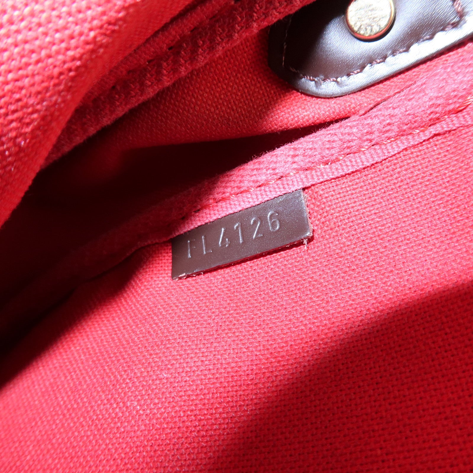 Louis Vuitton Damier Favorite MM Canvas Leather Shoulder Bag FL4126 Used