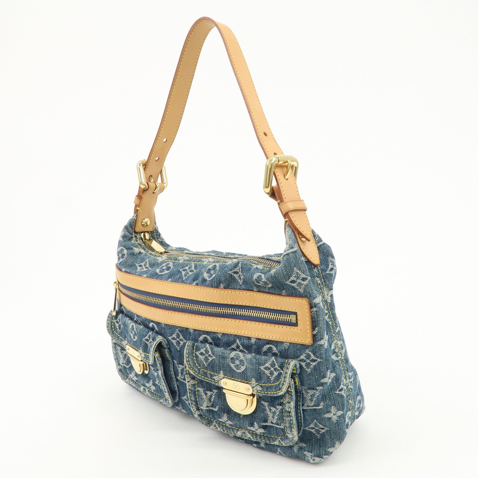 Louis Vuitton Monogram Denim Baggy PM 2Way Bag Shoulder Bag M95049