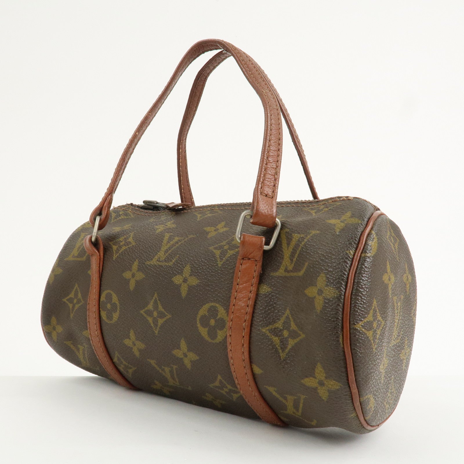 Louis Vuitton Monogram Papillon 26 Hand Bag Old Style Brown M51366