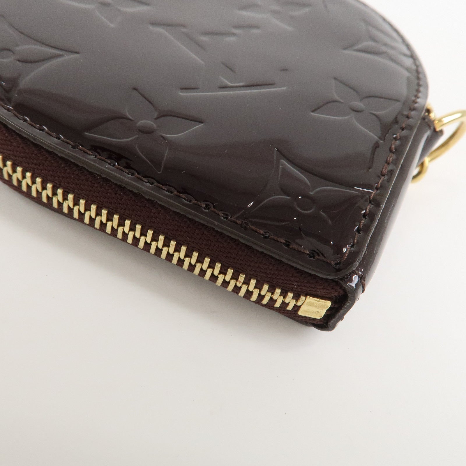 Louis Vuitton Monogram Vernis Porte Monnaie Coeur Amarante M93561