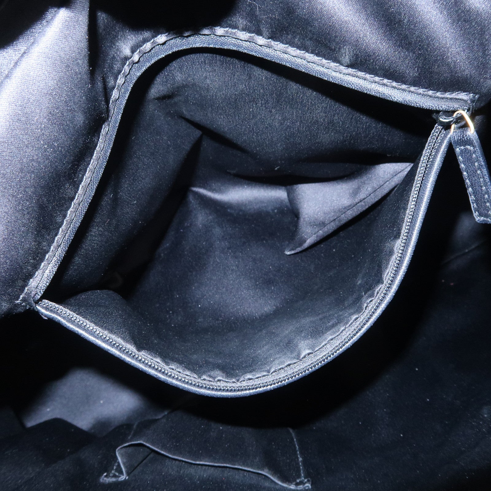 SAINT LAURENT PARIS Logo Leather Shoulder Bag Hand Bag Black 156464