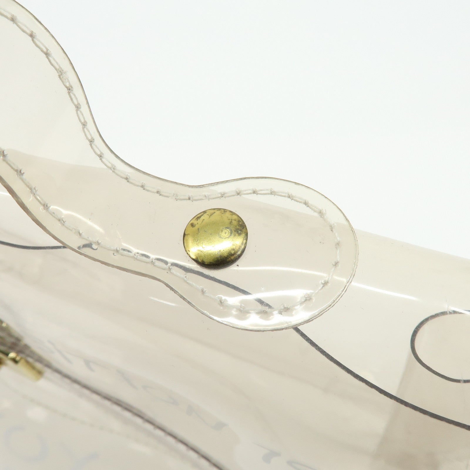 HERMES Kelly Vinyl Hand Bag Clear Transparent