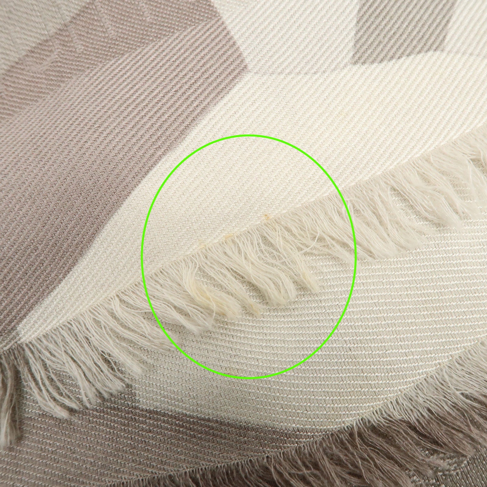 Louis Vuitton Monogram Silk Wool Shawl Scarf Camouflage Gray M75397