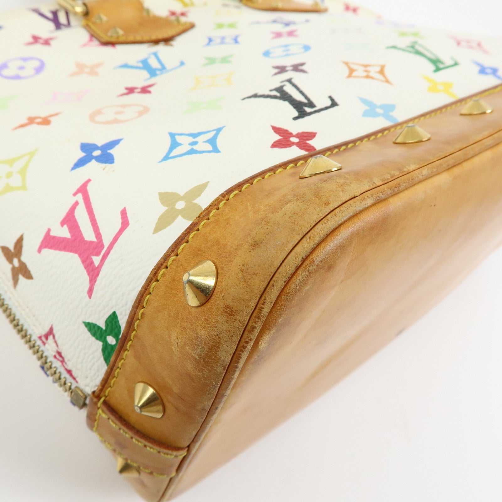 Louis Vuitton Monogram Multicolor Alma PM Hand Bag Blanc M92647