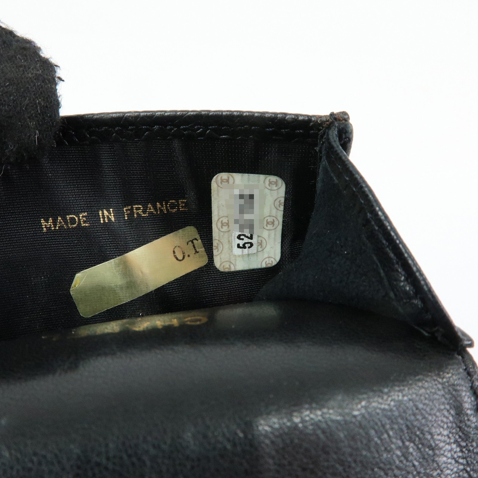 CHANEL COCO Mark Caviarskin Glasses Case Black