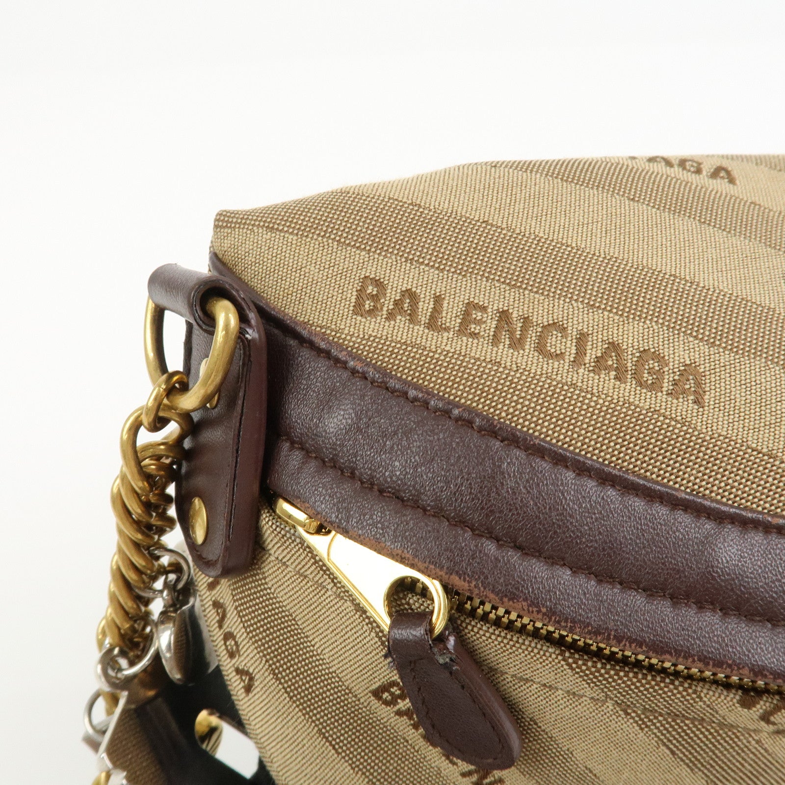 BALENCIAGA Leather Souvenir XS Body Bag Crossbody Bag Brown 518163