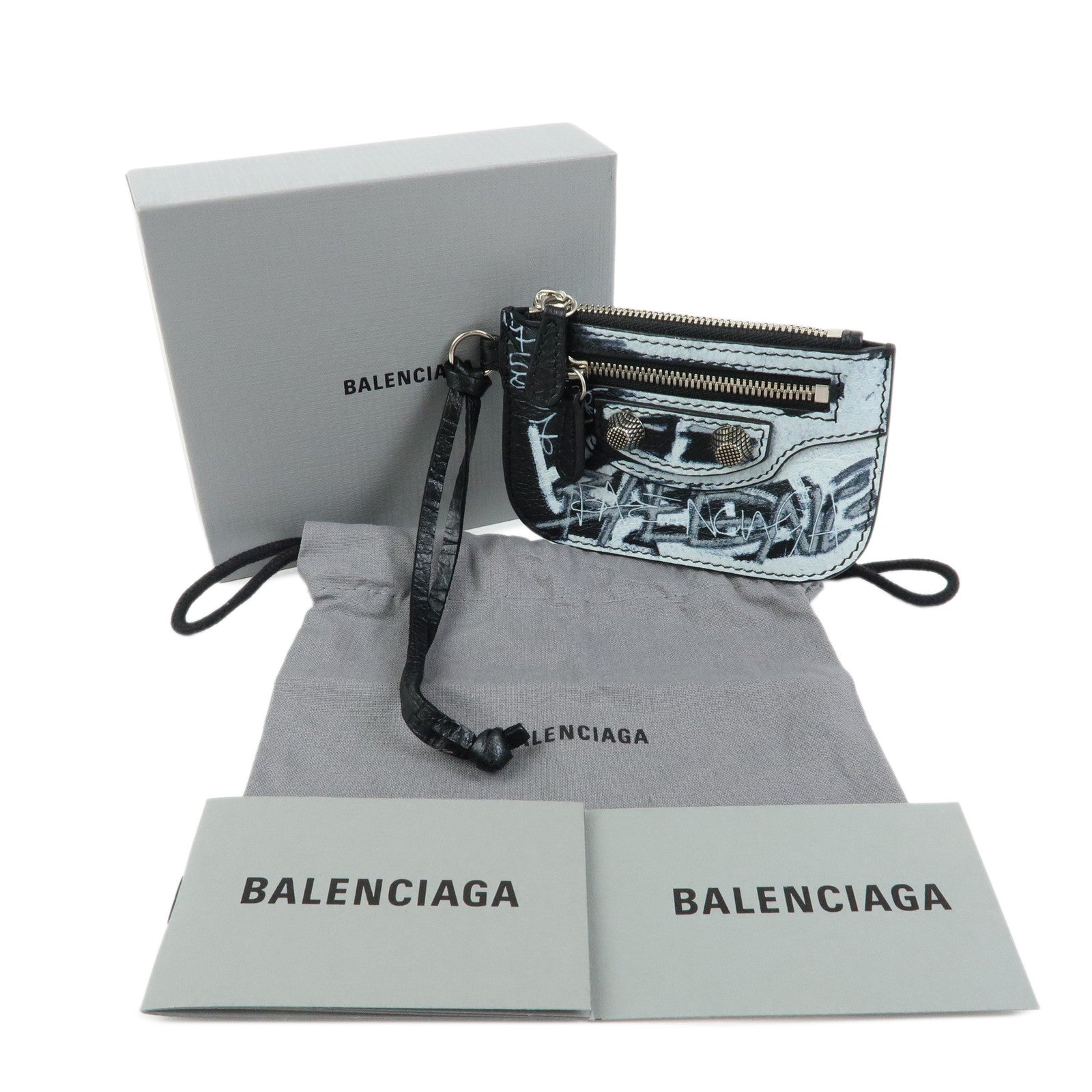 BALENCIAGA Leather Le Cagole Card Case Coin Case Fragment Case