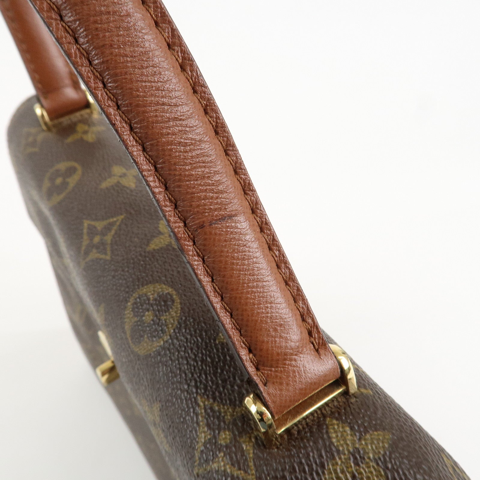 Louis Vuitton Monogram Canvas Malesherbes Hand Bag Brown M51379 Used
