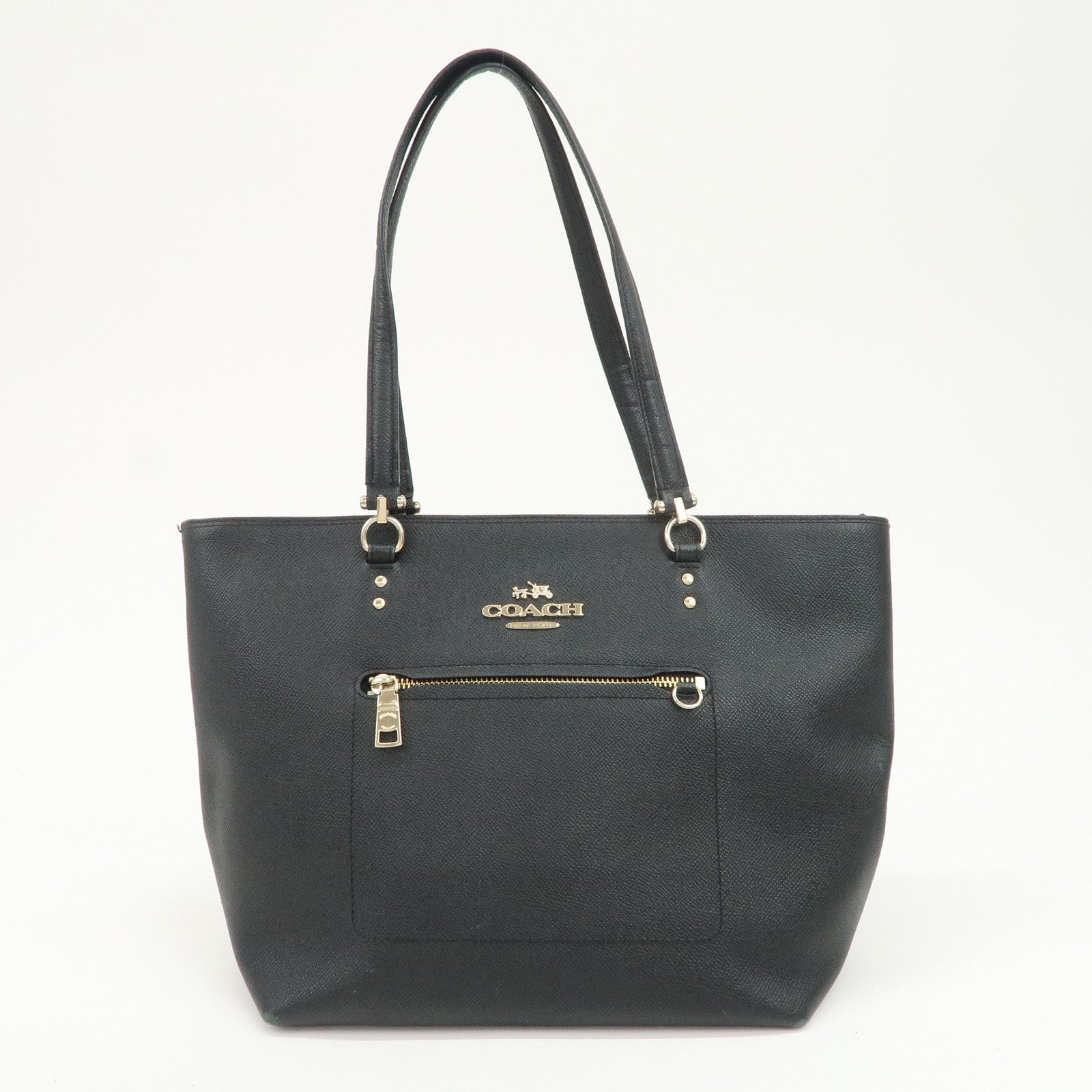 COACH Leather Set of 2 Shoulder Bag Tote Bag Black Pink