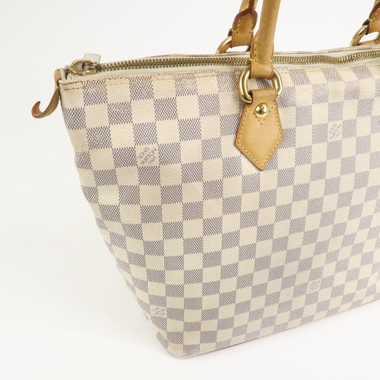 Louis Vuitton Damier Azur Saleya PM Tote Bag Hand Bag N51186