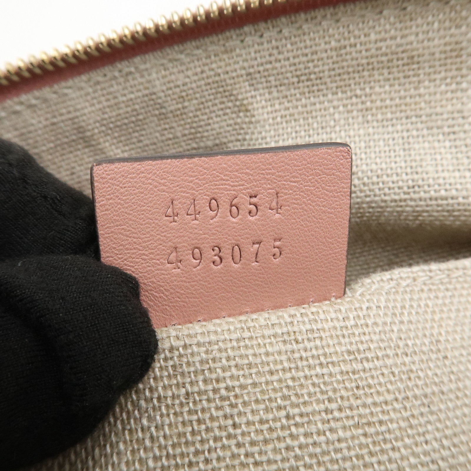 GUCCI Micro Guccissima Leather 2Way Hand Shoulder Bag Pink 449654