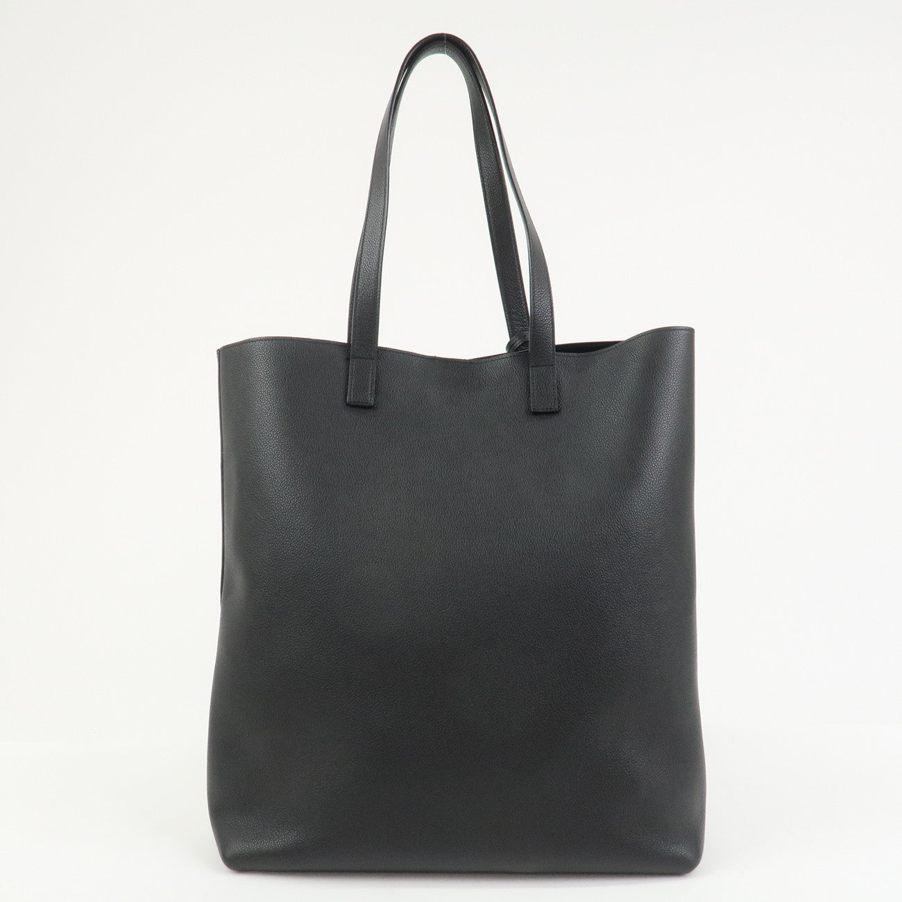 SAINT LAURENT PARIS Leather Tote Bag Hand Bag Black 676657