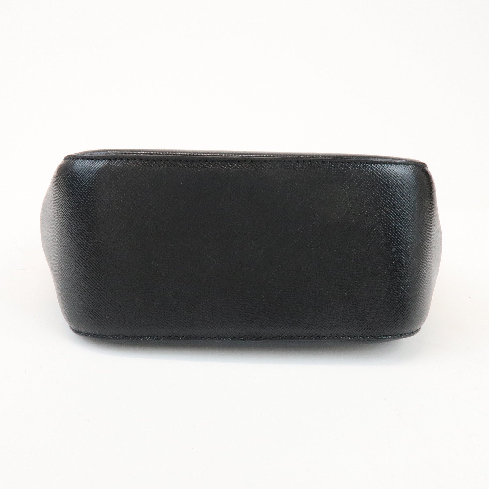 BURBERRY Nova Plaid Canvas Leather Small Hand Bag Black Beige