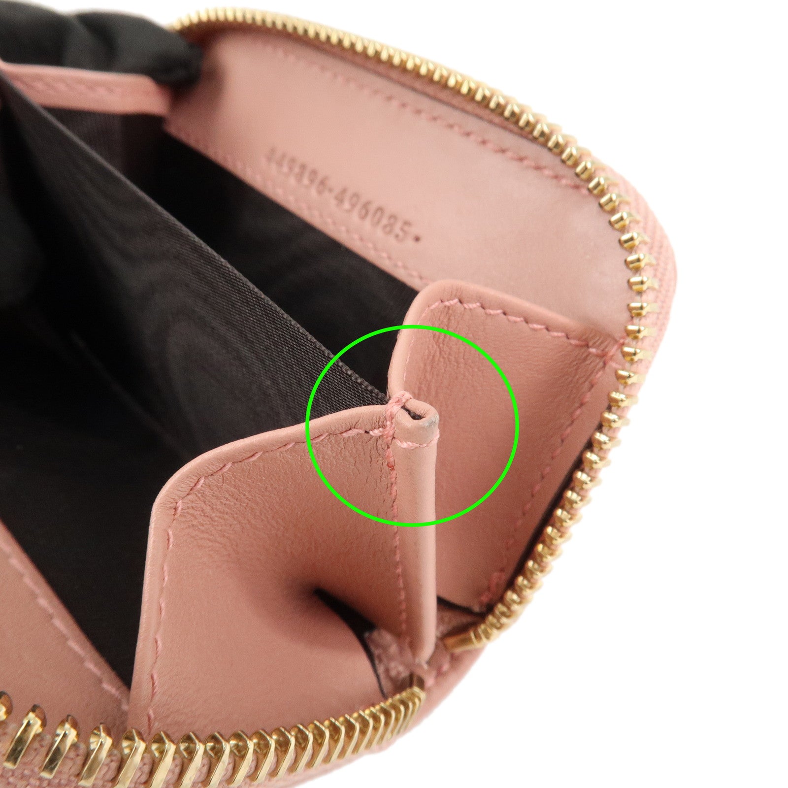 GUCCI Micro Guccissima Leather Coin Case Coin Purse Pink 449896