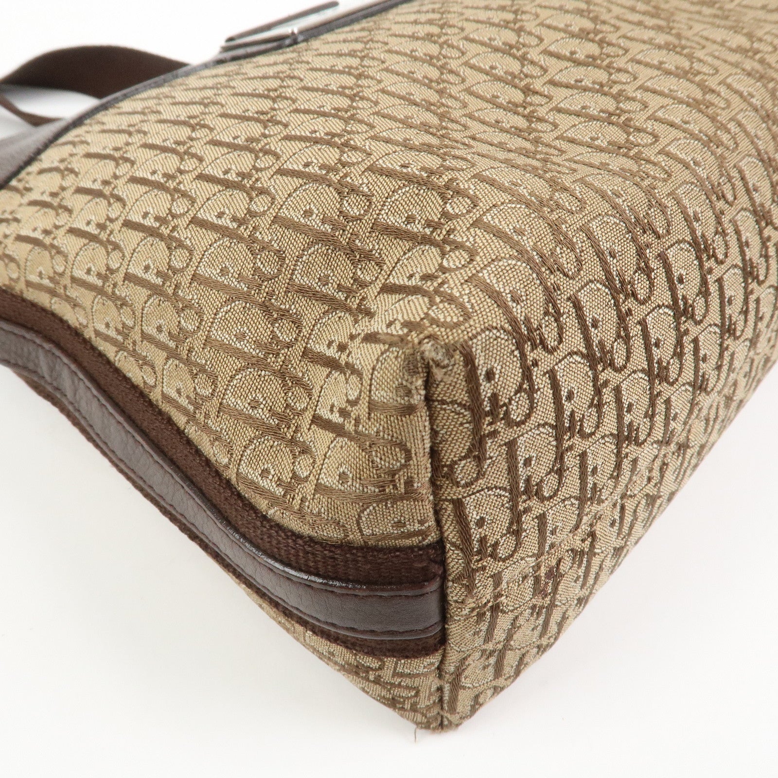 Christian Dior Street Chic Trotter Canvas Leather Shoulder Bag