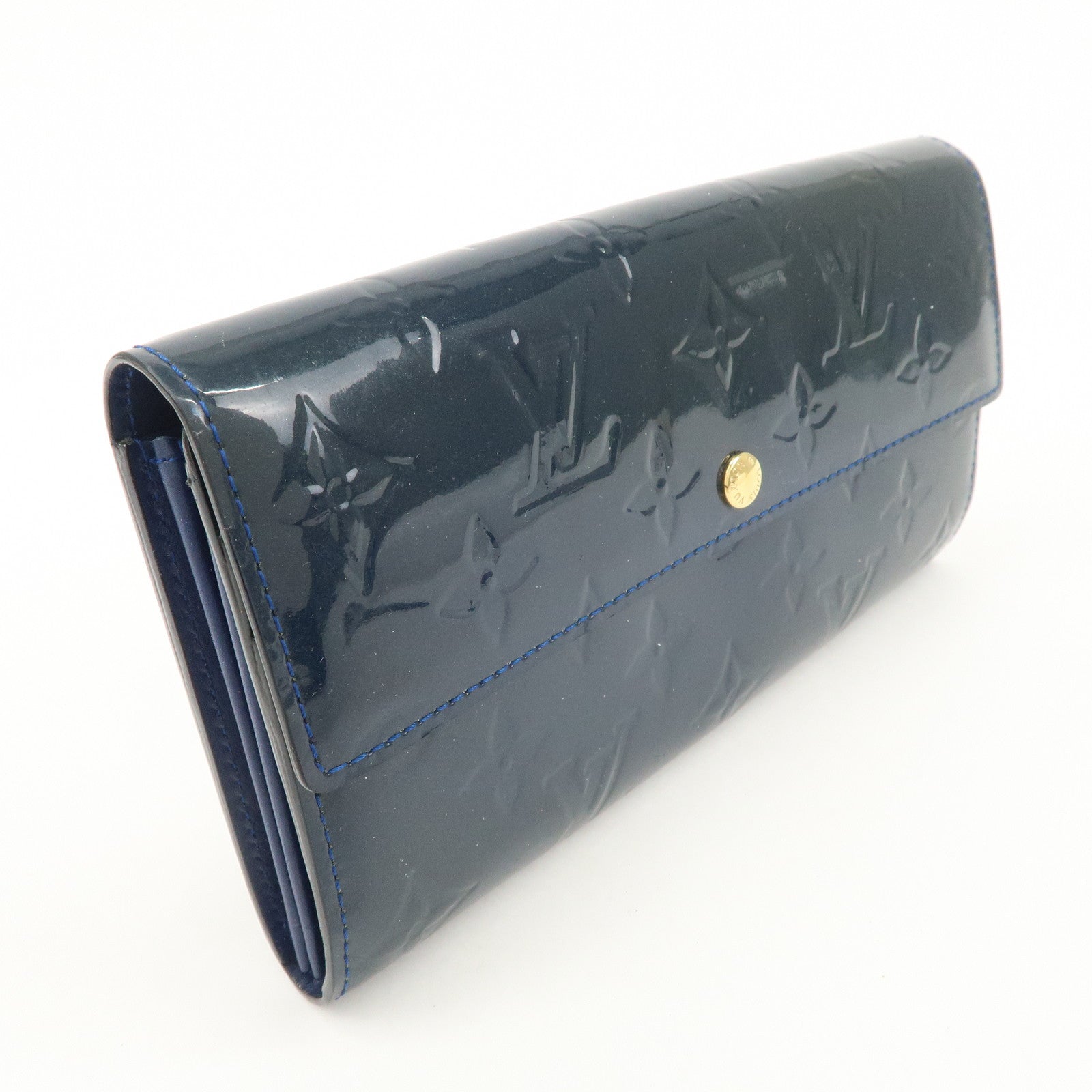 Louis Vuitton Monogram Vernis Leather Portefeuille Sarah Wallet M90049
