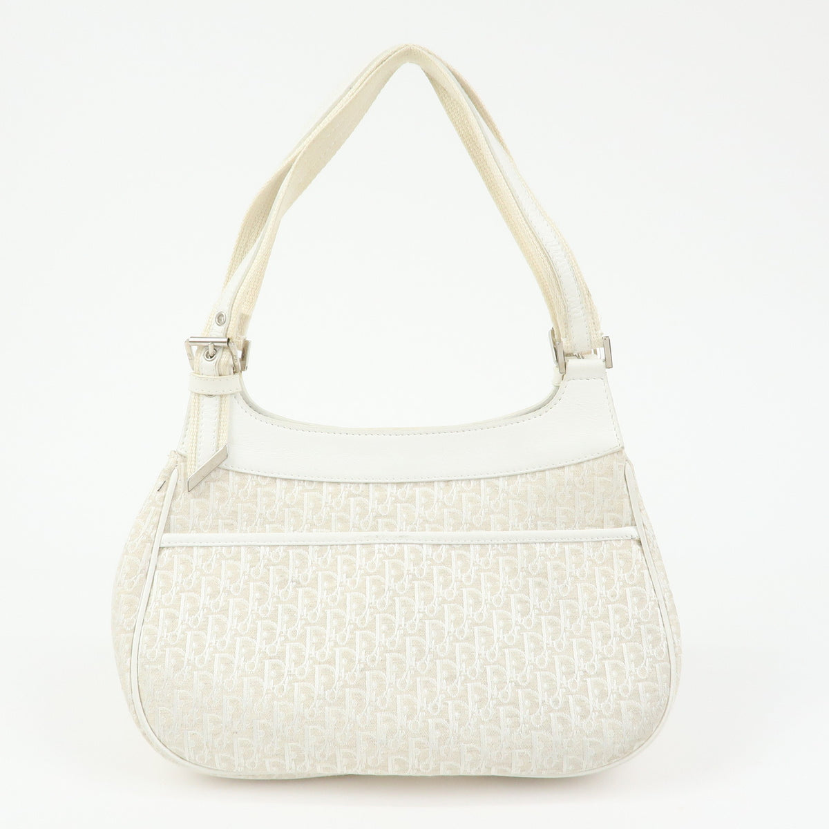 Christian Dior Street Chic Trotter Canvas Leather Shoulder Bag