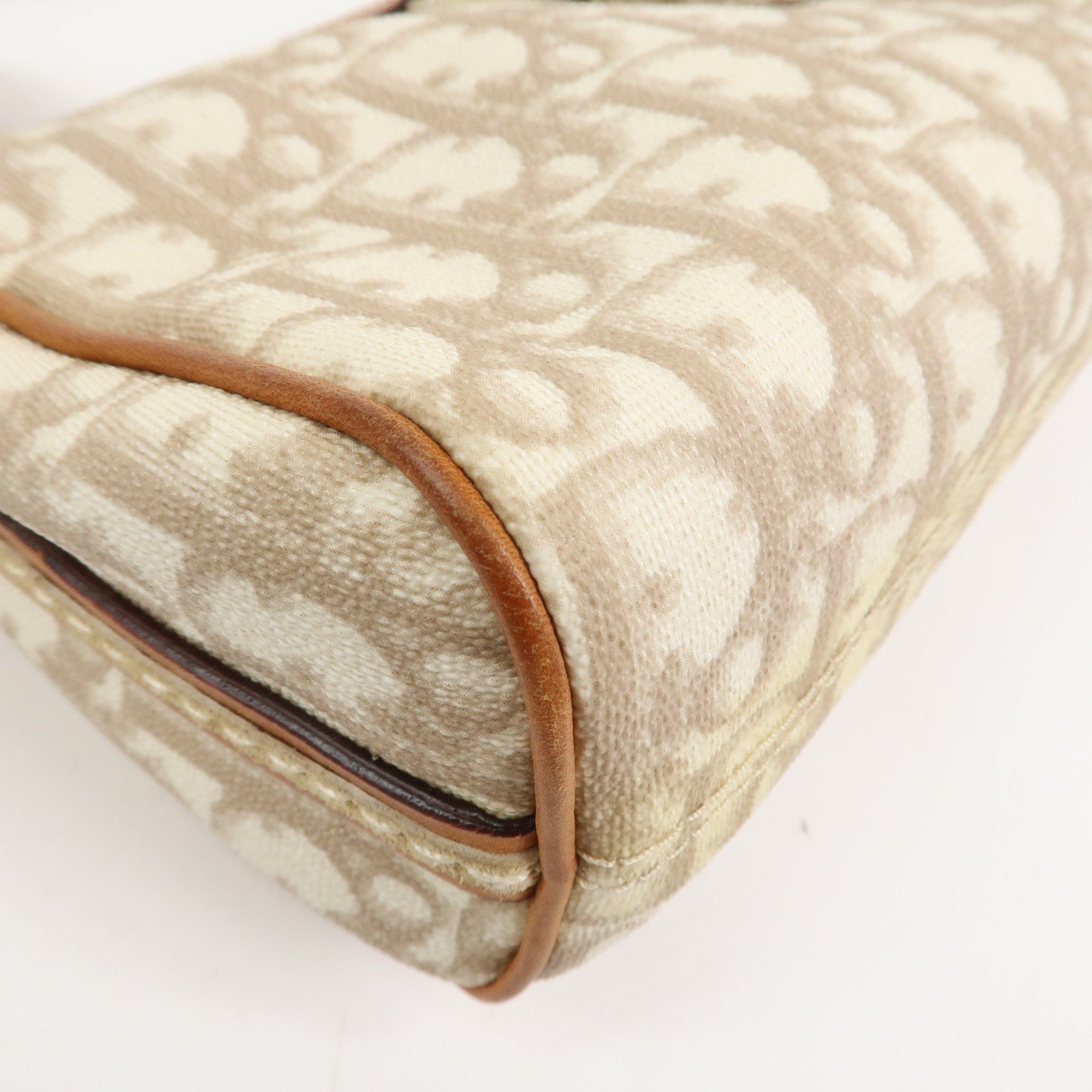 Christian Dior Trotter Romantic PVC Canvas Leather Shoulder Bag