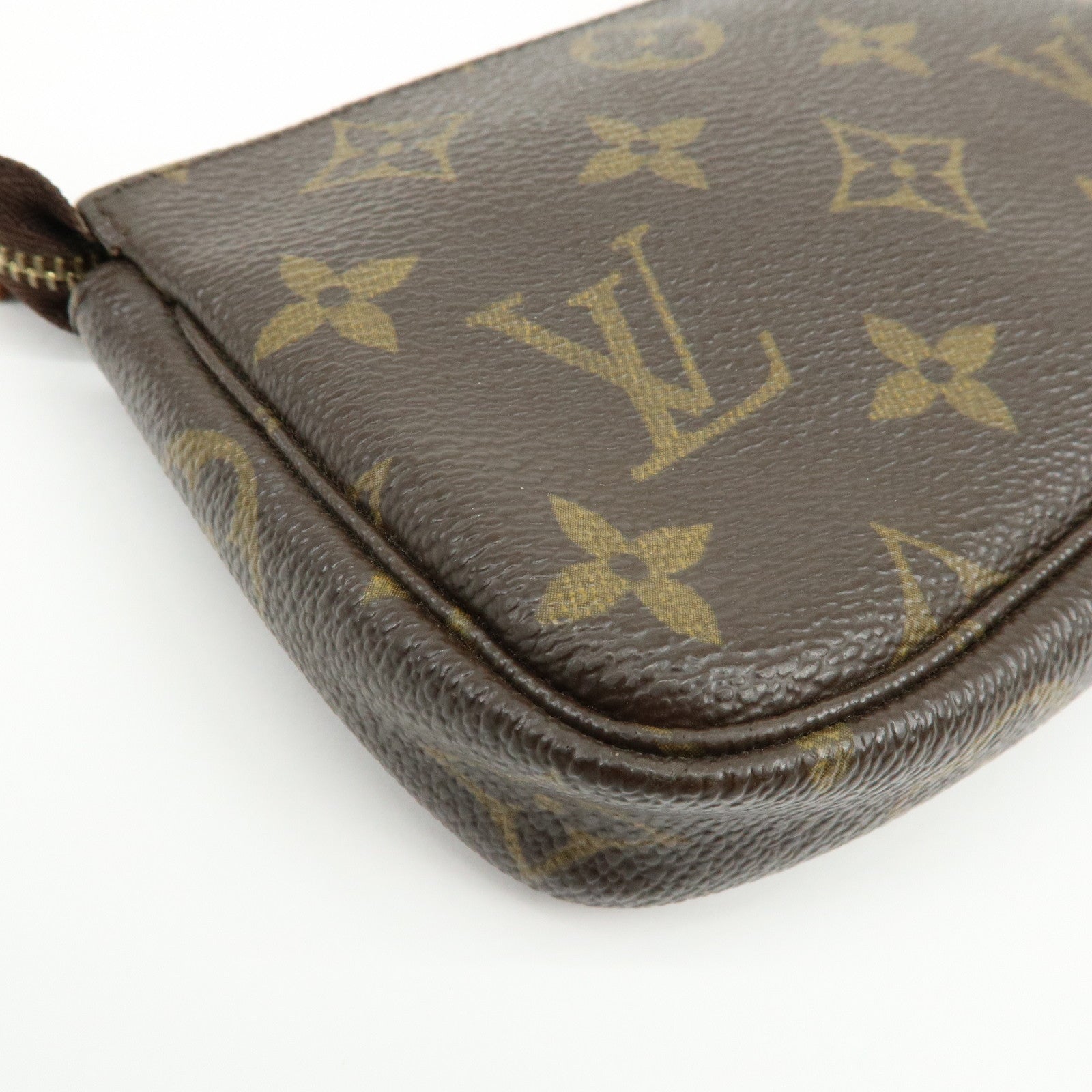 Louis Vuitton Monogram Mini Pochette Accessoires Hand Bag M58009