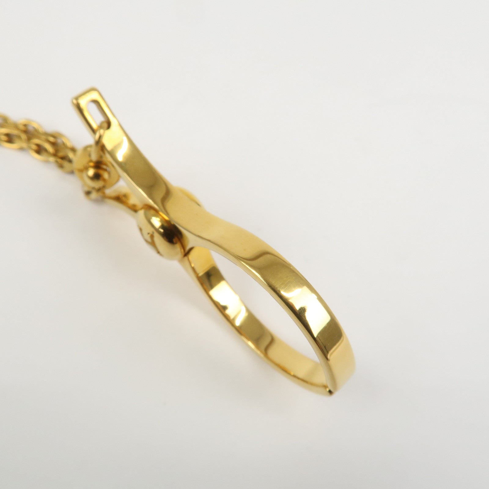 HERMES Filou Metal Glove Clip Glove Holder Gold