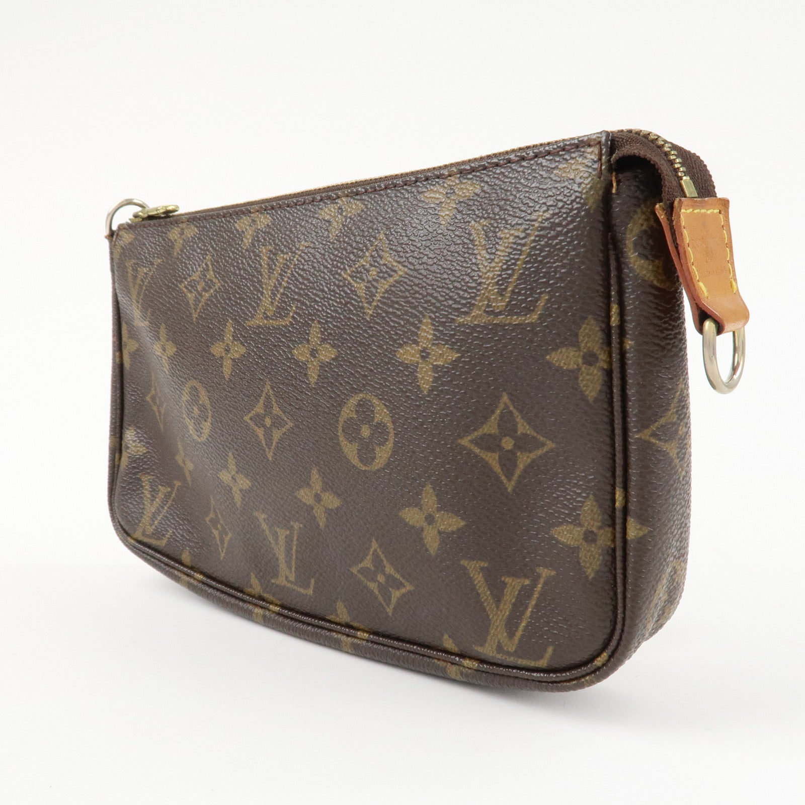 Louis Vuitton Monogram Pochette Accessoires Hand Bag Brown M51980 Used
