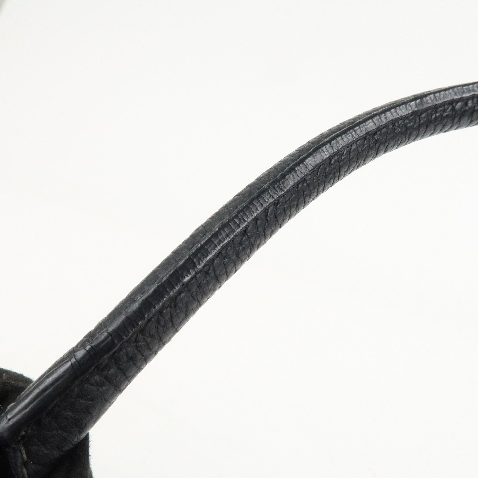 LOEWE Leather Senda Shoulder Bag Hand Bag Black Silver Hardware