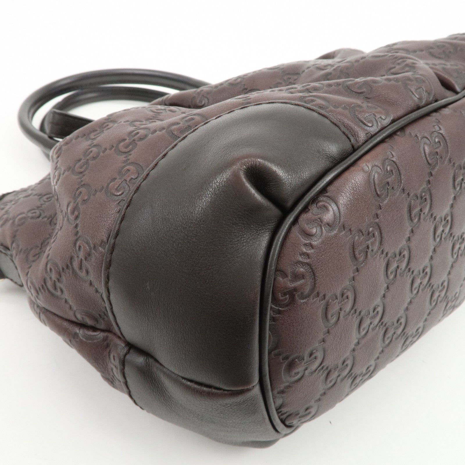 GUCCI Sukey Interlocking G Guccissima 2Way Shoulder Hand Bag 247902