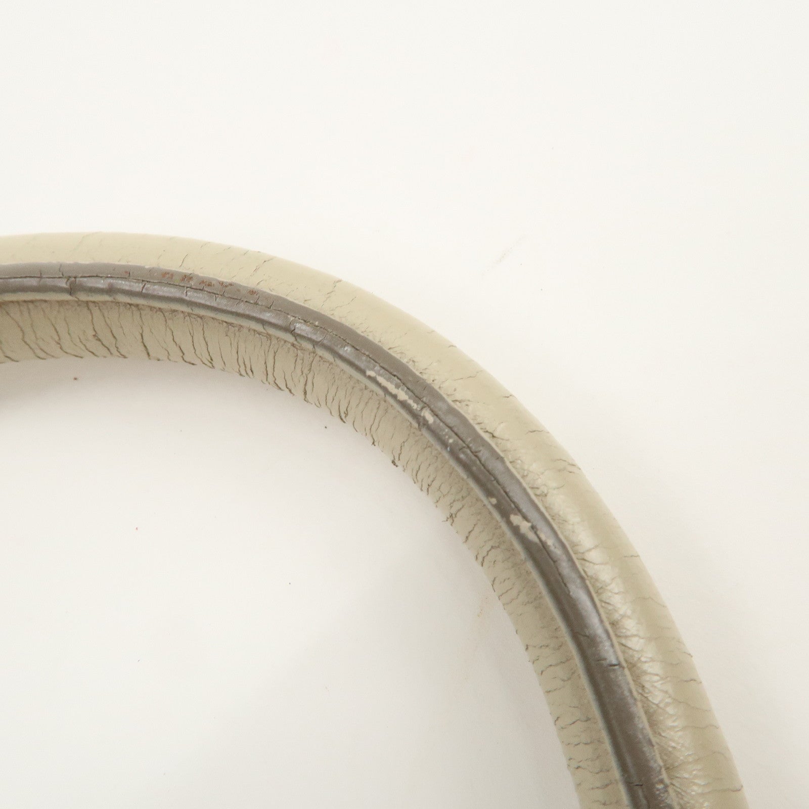 PRADA Logo Leather Gathered 2Way Hand Bag Beige BN1336