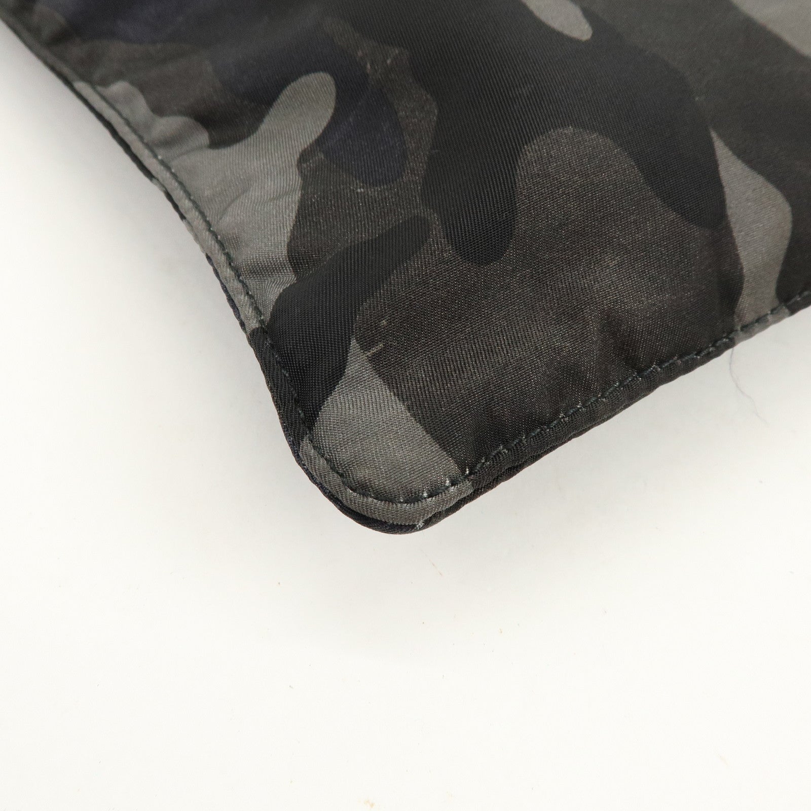 PRADA Triangle Logo Nylon Shoulder Crossbody Bag Camouflage Black