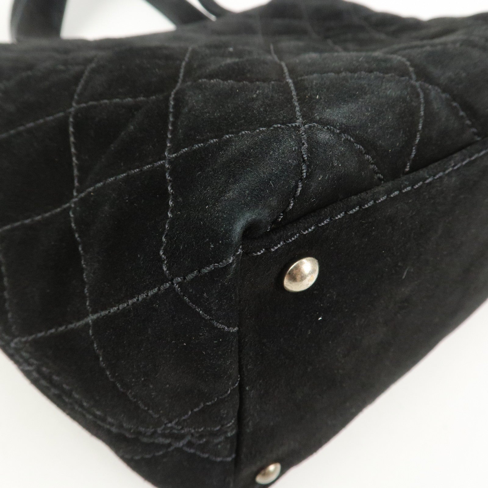 CHANEL Wild Stitch Matelasse Suede 2Way Bag Shoulder Bag Hand Bag