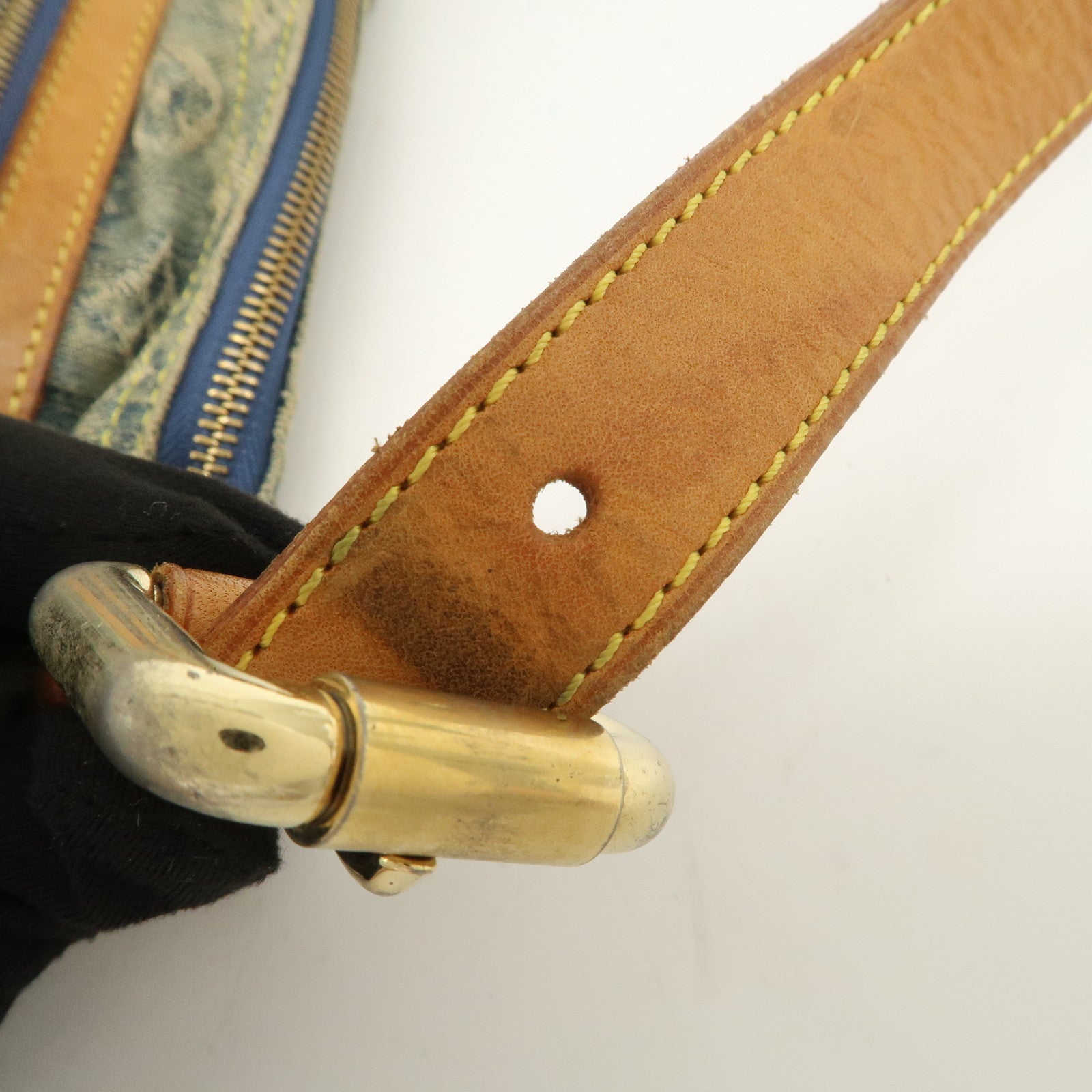 Louis Vuitton Monogram Denim Baggy PM 2Way Bag Shoulder Bag M95049