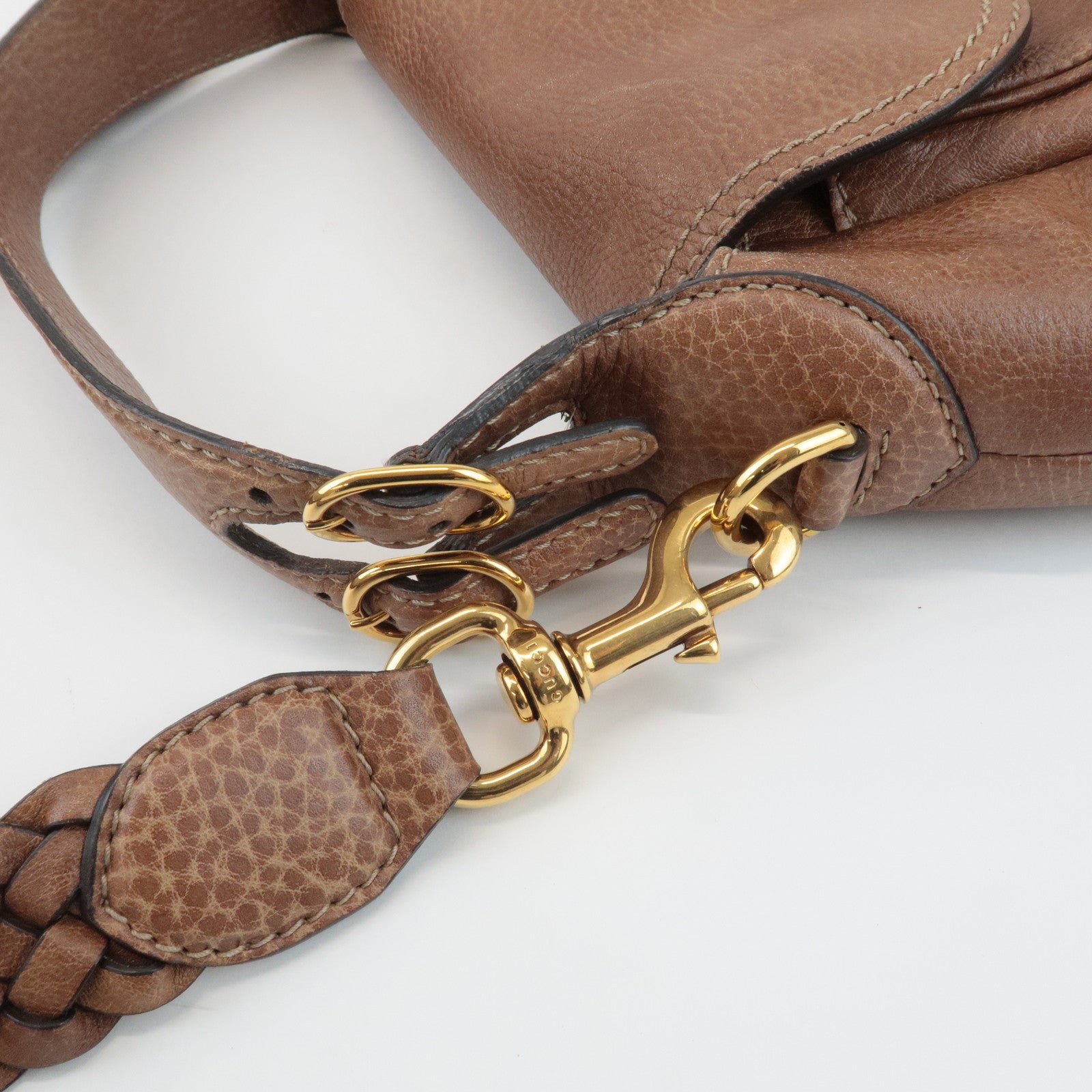 GUCCI New Pelham Leather 2Way Bag Shoulder Bag Brown 223955 Used