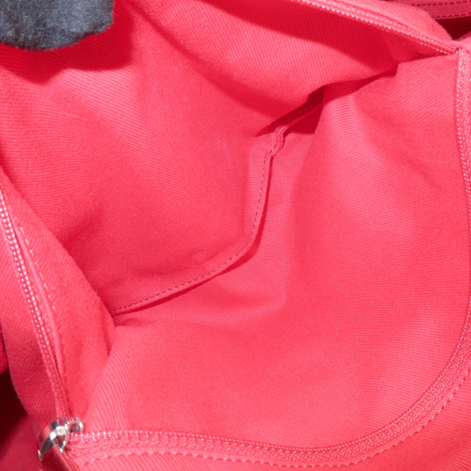 CHANEL COCO Mark Canvas Calf Leather Shopping Bag Large Red A57168