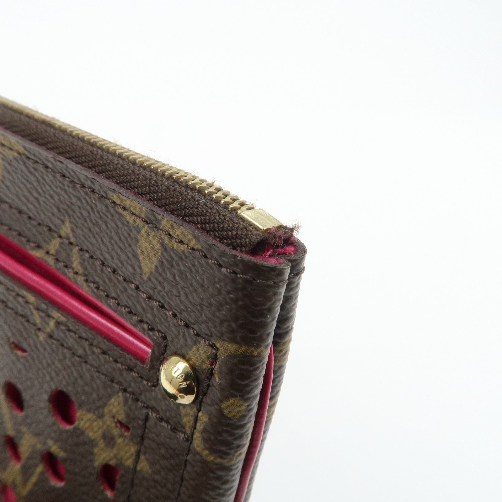 Louis Vuitton Monogram Perforated Pochette Plat Pouch M95219 Used