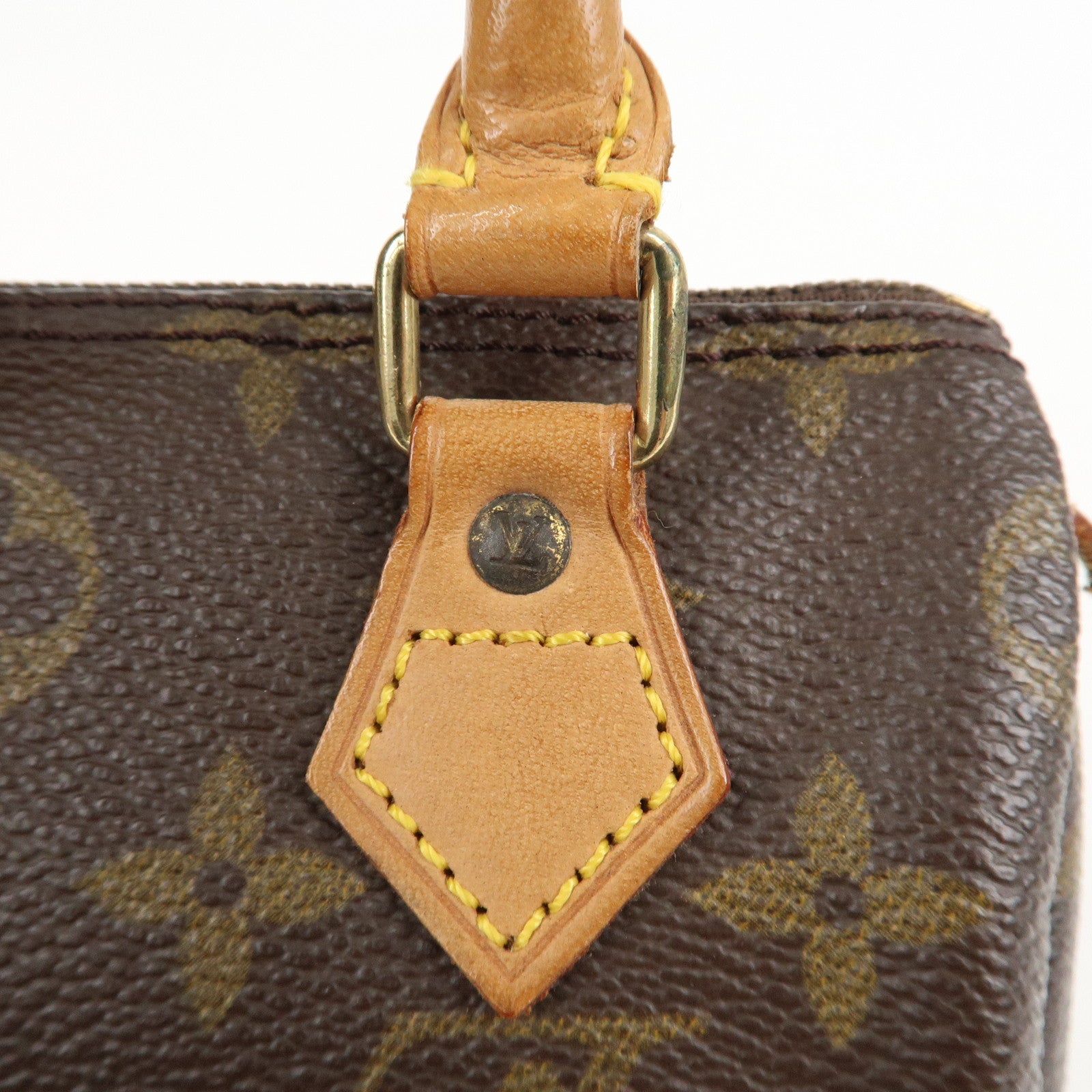 Louis Vuitton Monogram Mini Speedy Hand Bag Brown M41534 Used