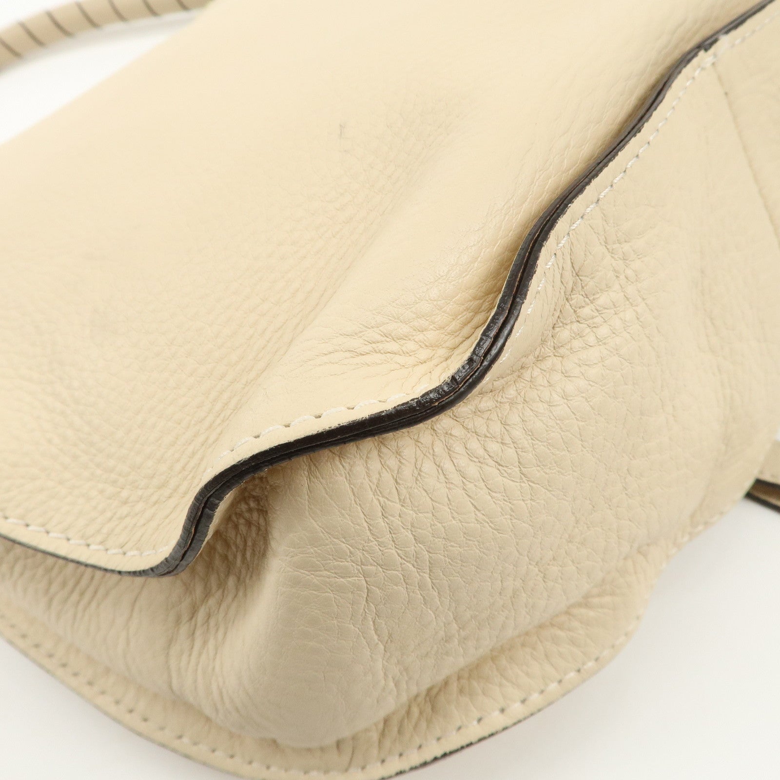 Chloe leather Marcy one-shoulder bag Beige 021156-27 Used