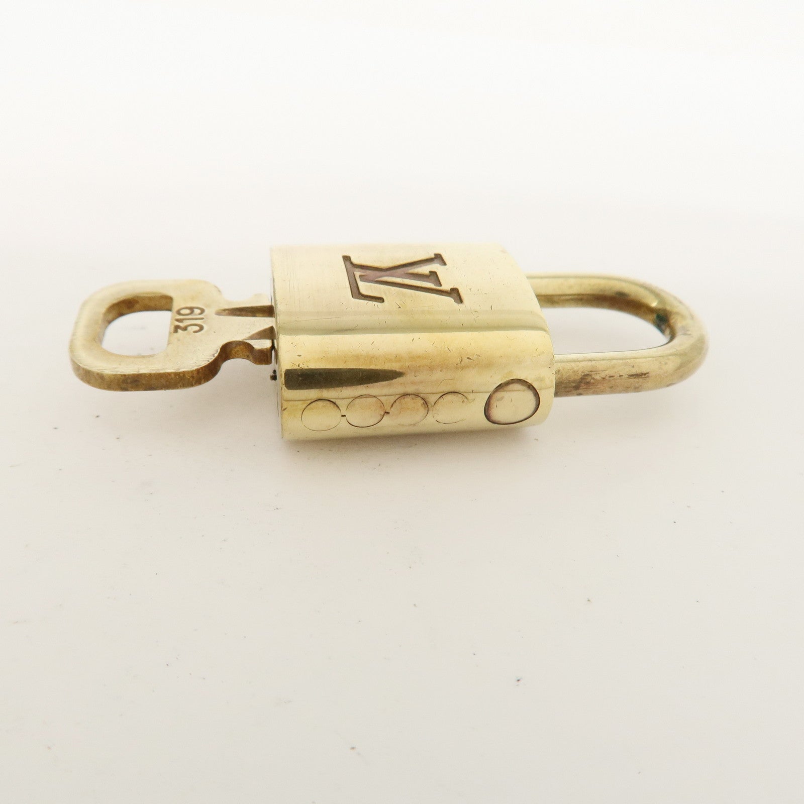 Louis Vuitton Set of 10 Lock & Key Cadena Key Lock Metal Gold Used