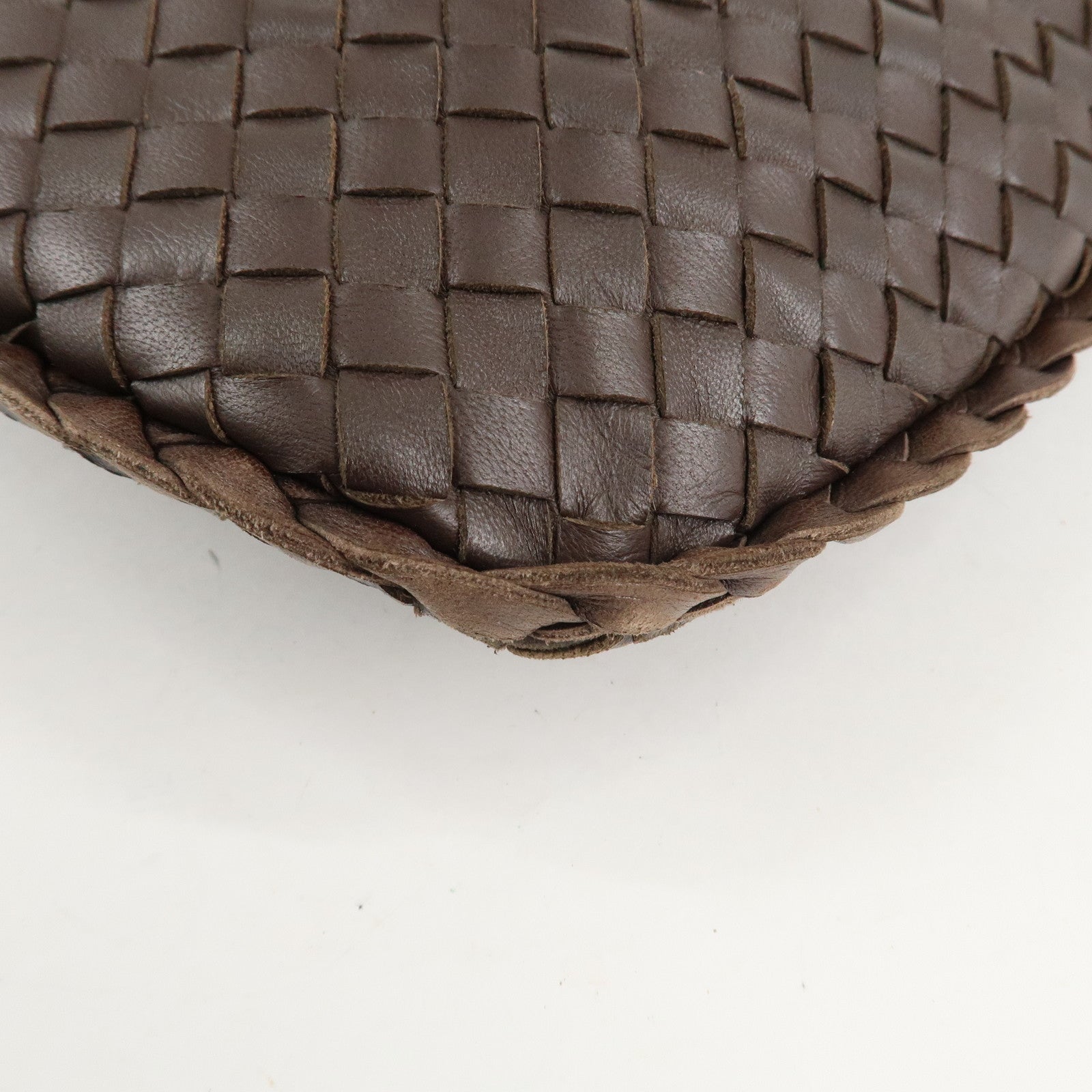 BOTTEGA VENETA Hobo Intrecciato Leather Shoulder Bag Brown 115653 Used