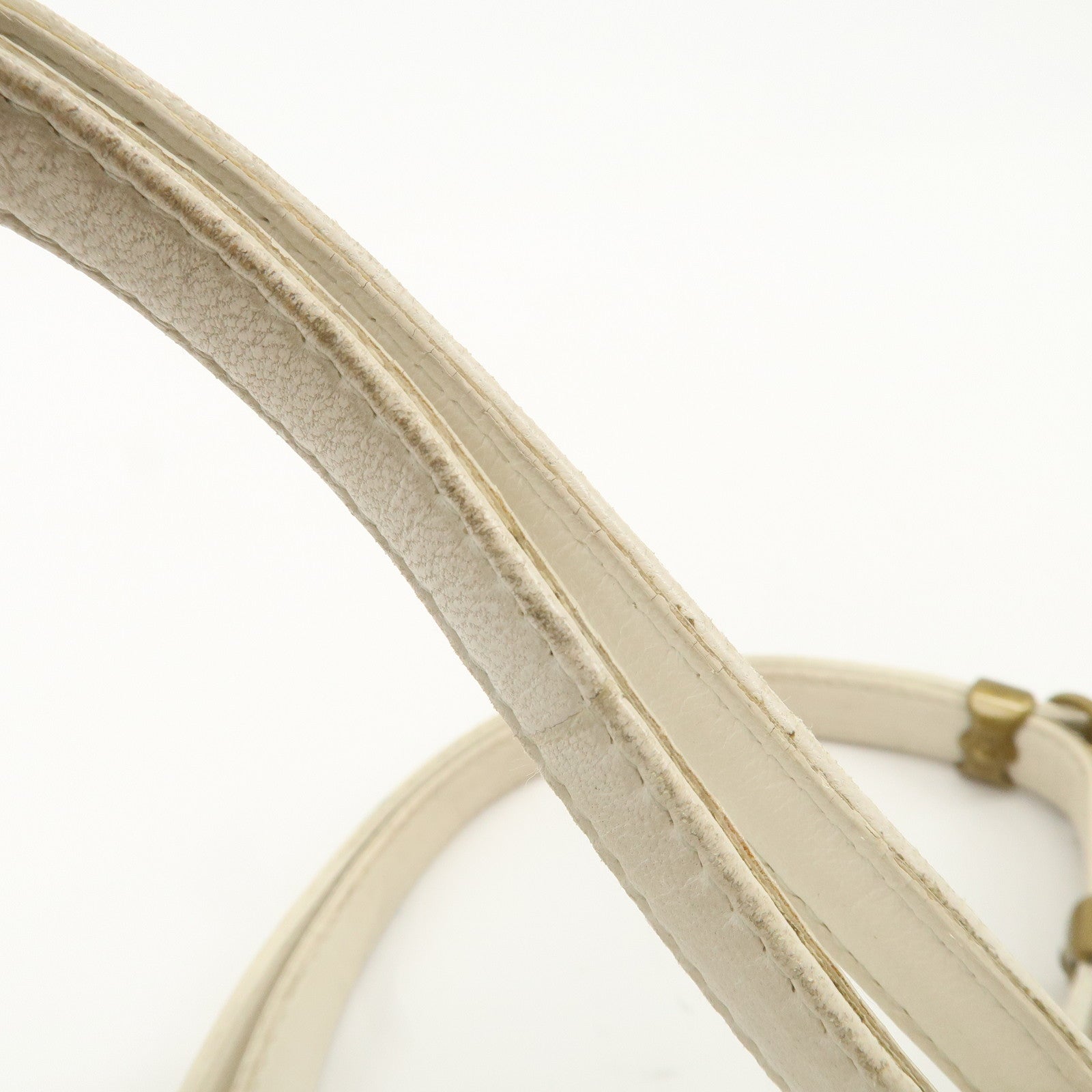 Bottega Veneta Intrecciato Leather Chain Shoulder Bag White Used