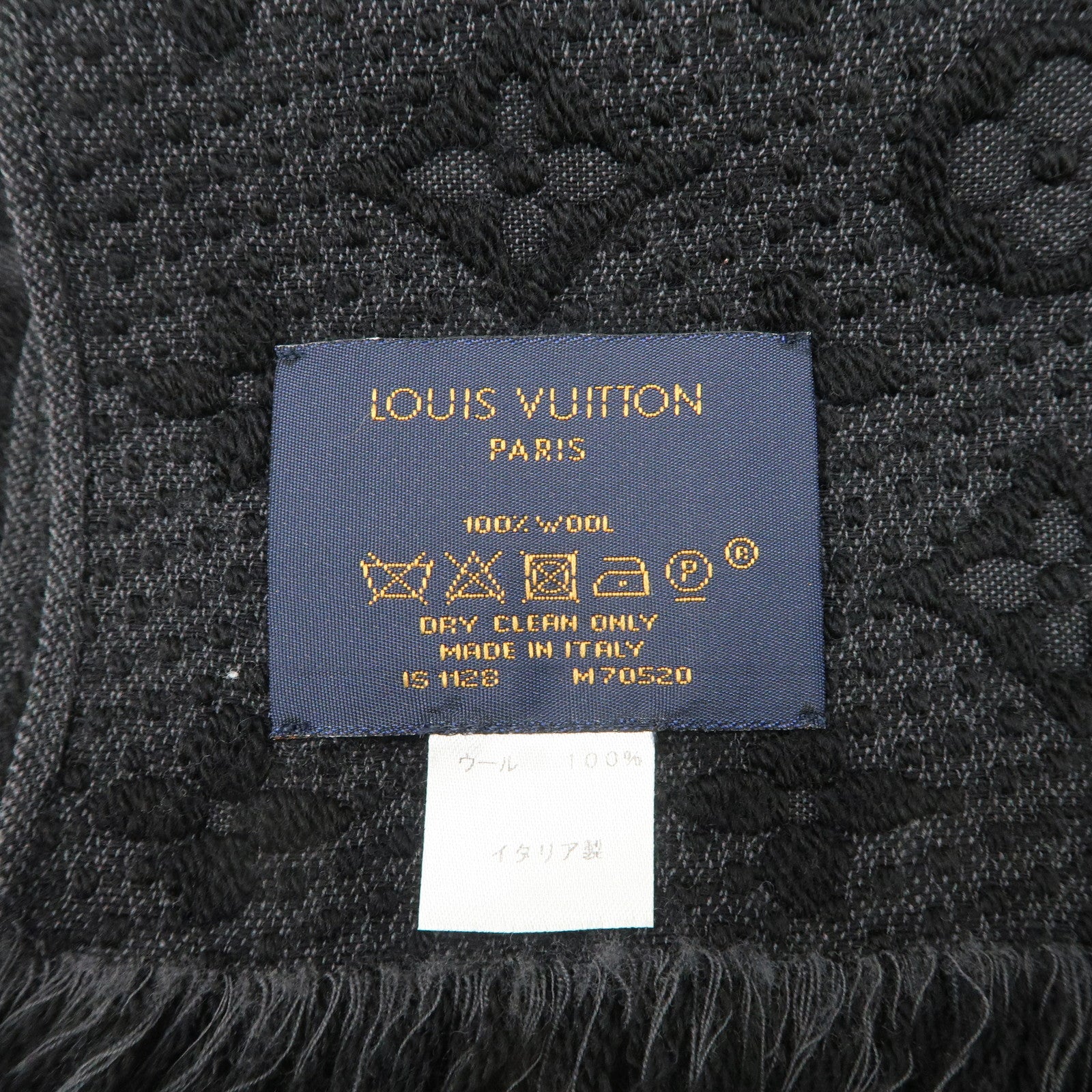 Louis Vuitton Monogram Escharpe Monogram Classic Noir M70520 Used F/S Used