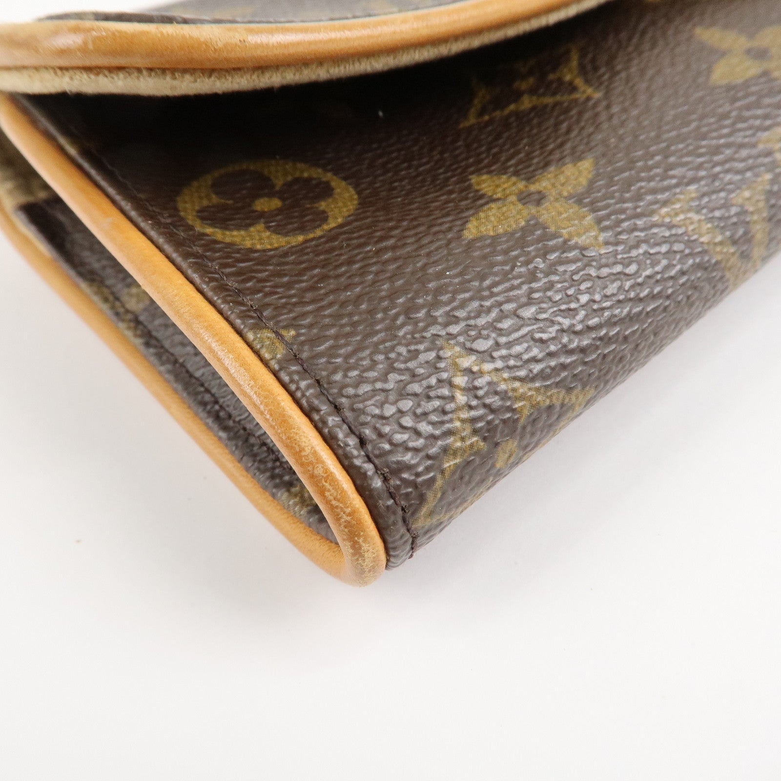 Louis Vuitton Monogram Pochette Twin PM 2Way Bag Brown M51854 Used